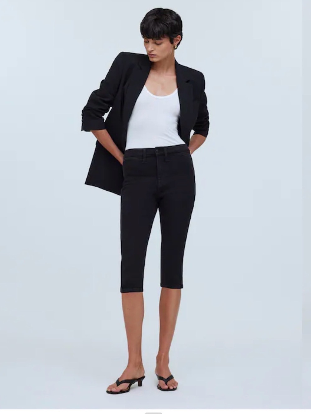 Madewell The '90s Capri Jean Black 28